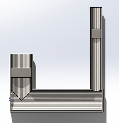 Druckübersetzung bei kommunizierenden Zylindern